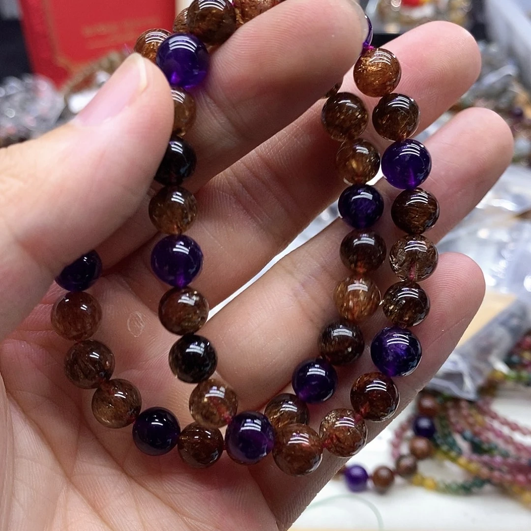 水晶手链未镶嵌多样性发货发一条