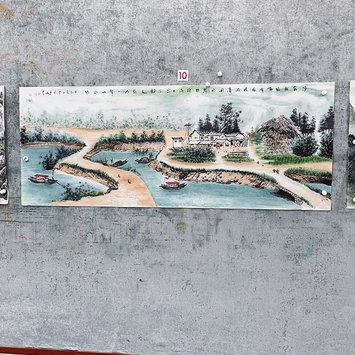 国画欲**止绘画作品谭白画芯