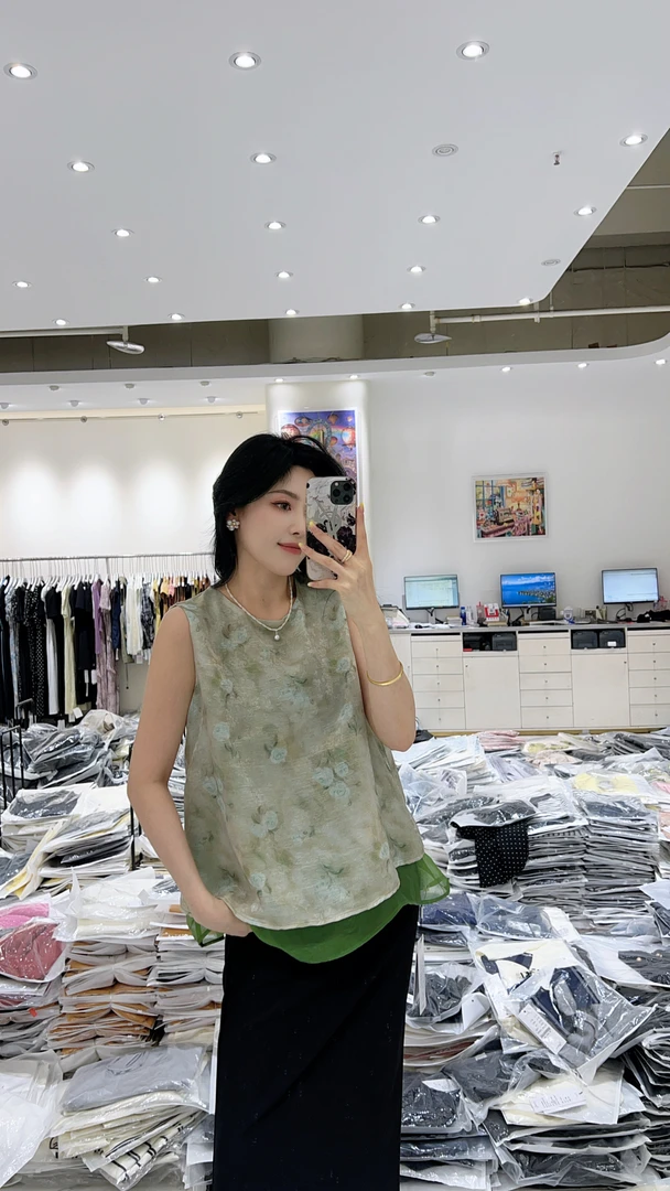 【漫步波光】设计感超漂亮新中式提花上衣-586