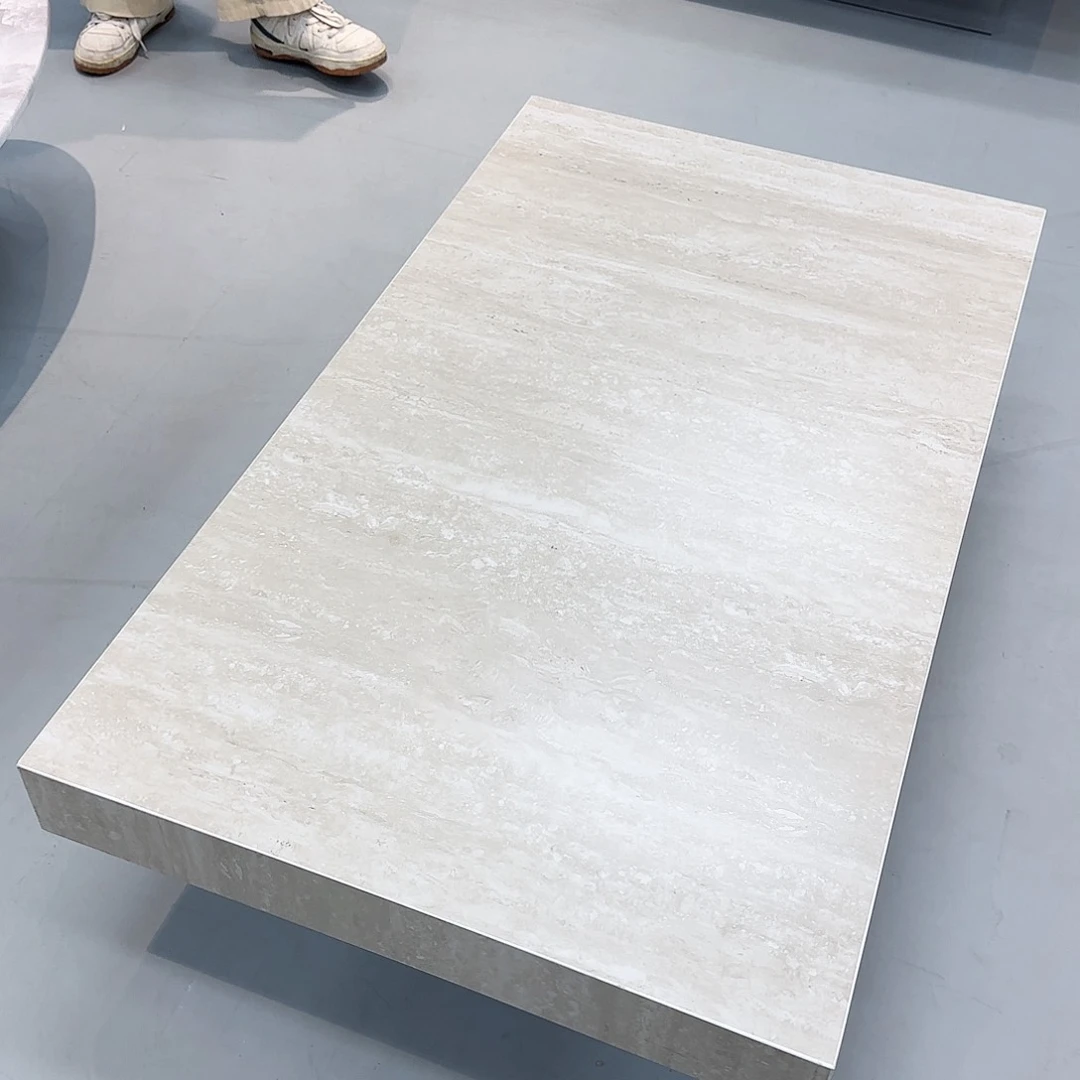 大理石岩版洞石茶几 运费自理