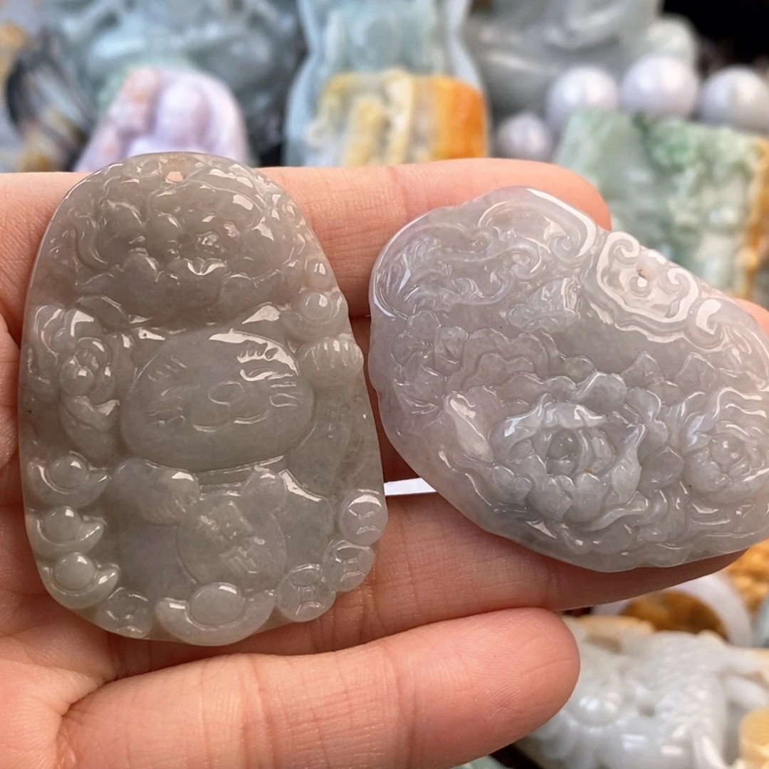 翡翠未镶嵌吊坠(不含链)