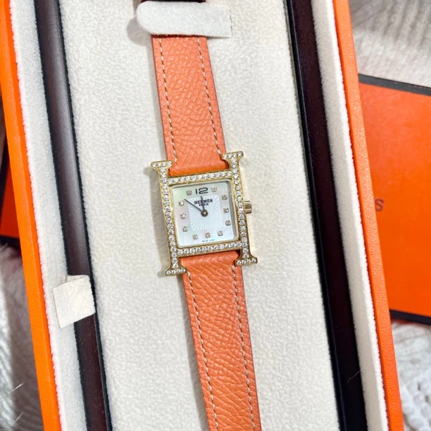 95新 Hermes/爱马仕 Vintage中古表/HHour石英表/后钻/HM026