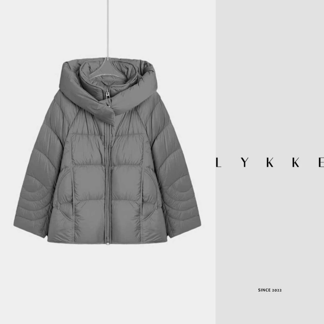 【佳琦】“极寒系列”波兰科鲁达90白鹅绒连帽立体绗缝鹅绒服-E747~