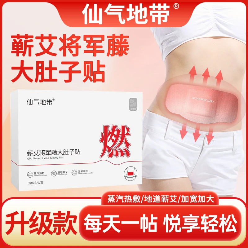 仙气地带蕲艾将军藤大肚子贴养护热敷蒸汽暖宫贴艾草贴祛湿艾灸贴
