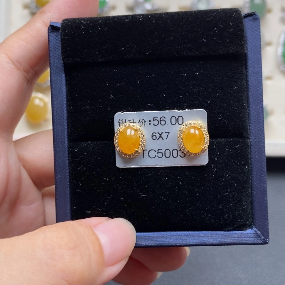 翡翠戒指银S925镶嵌