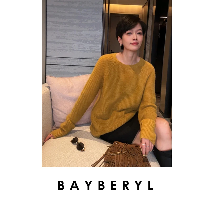 FF-BAYBERYL老贝玛拉*max插肩丝羊绒云朵柔软秋针织衫ZZS5I1801