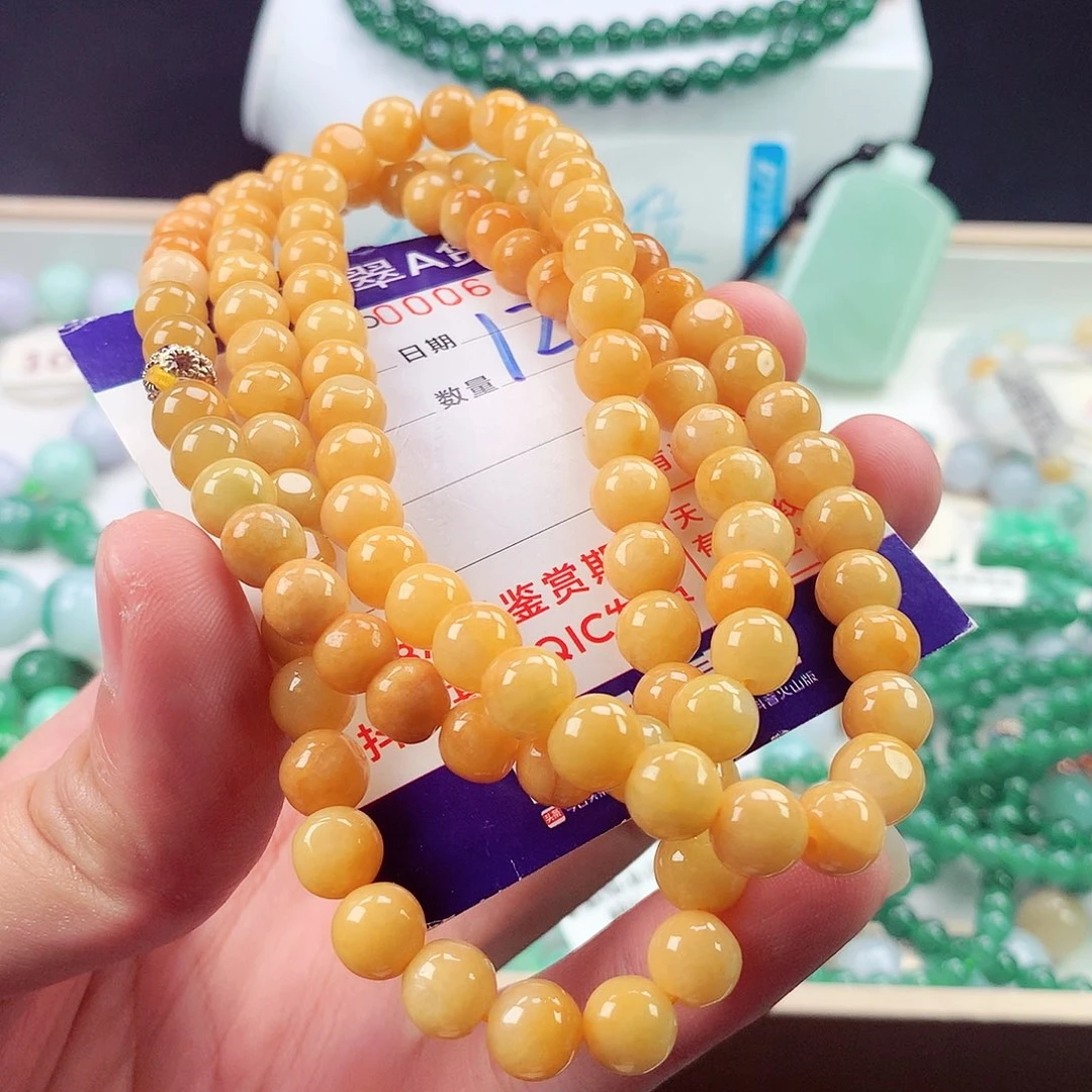 翡翠未镶嵌毛衣链