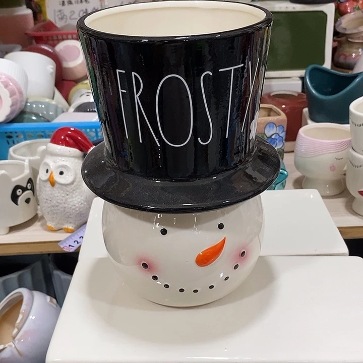 摆件陶盆有孔 微瑕介意勿拍