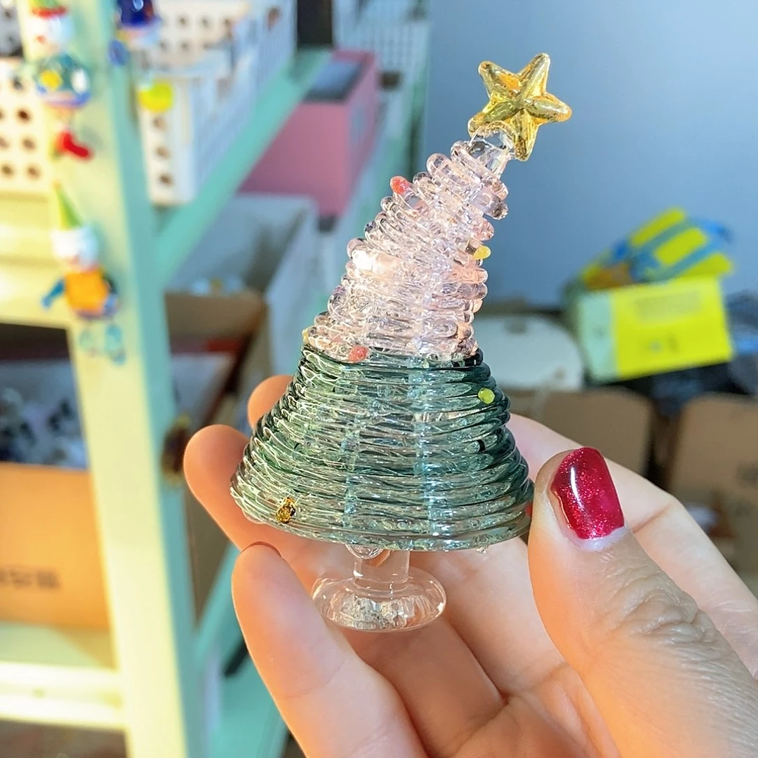 琉璃手工艺品歪脖子双拼