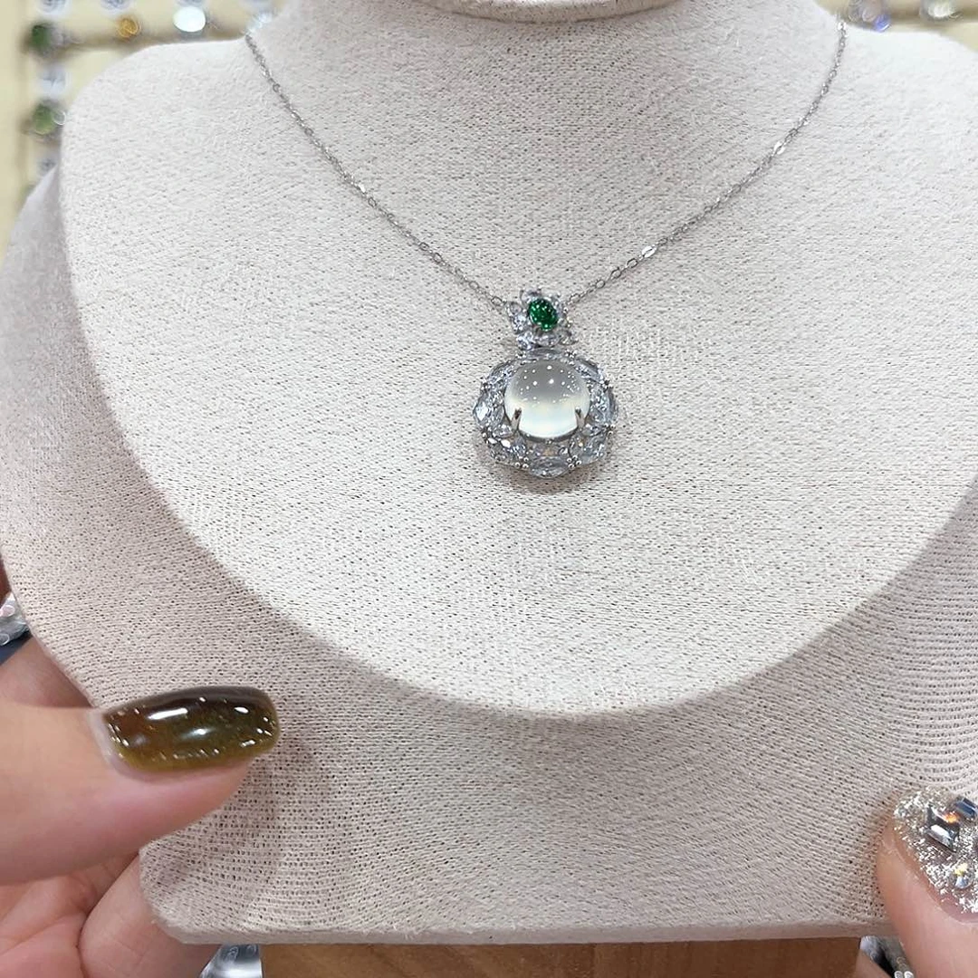 银S925镶嵌蛇纹石玉戒指