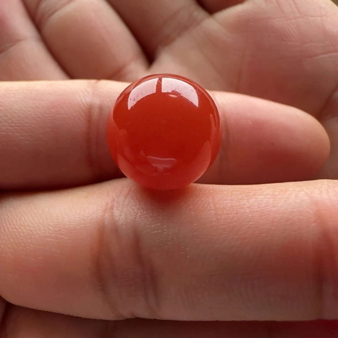 南红玛瑙未镶嵌圆珠13.8