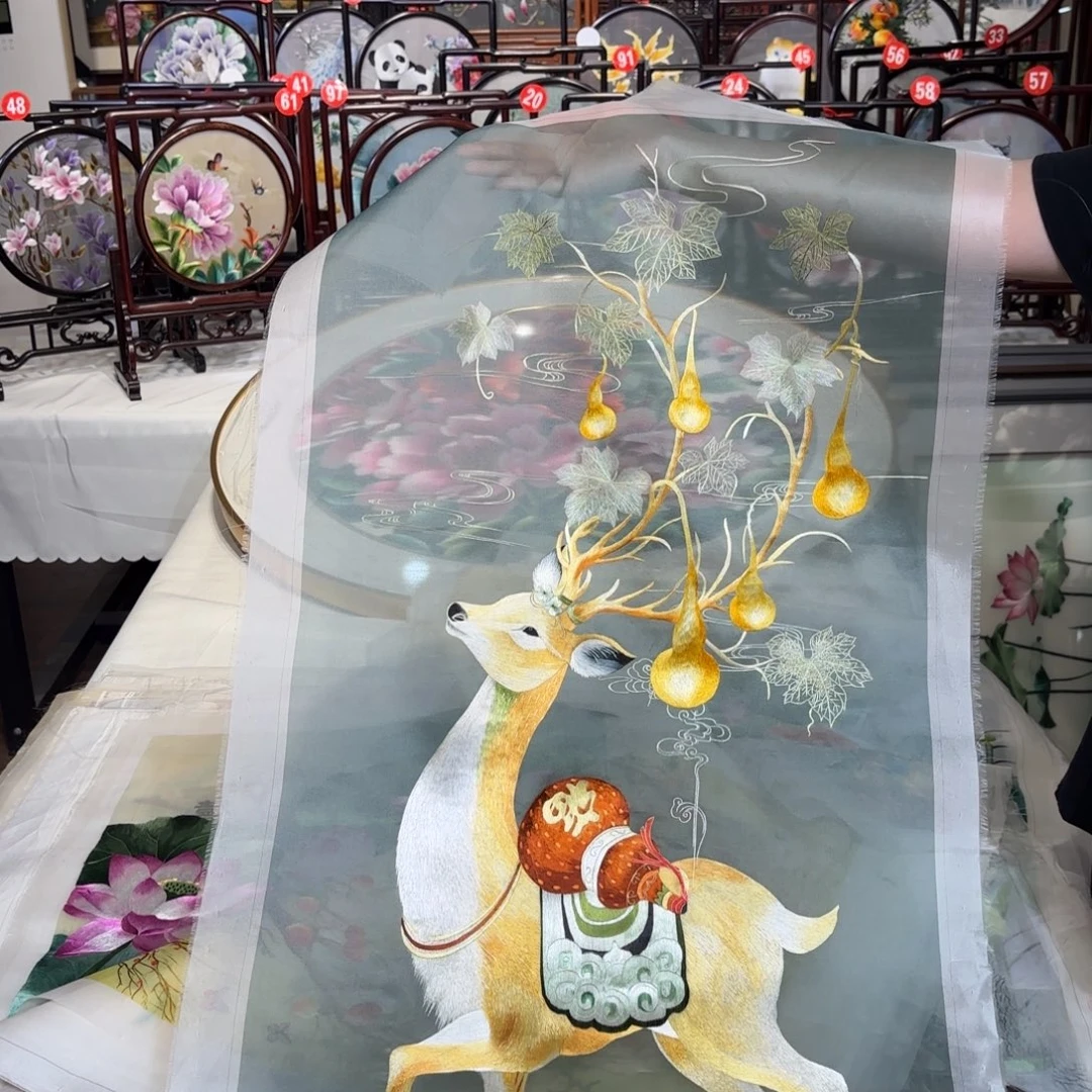 织绣纯手工非遗苏绣绣片