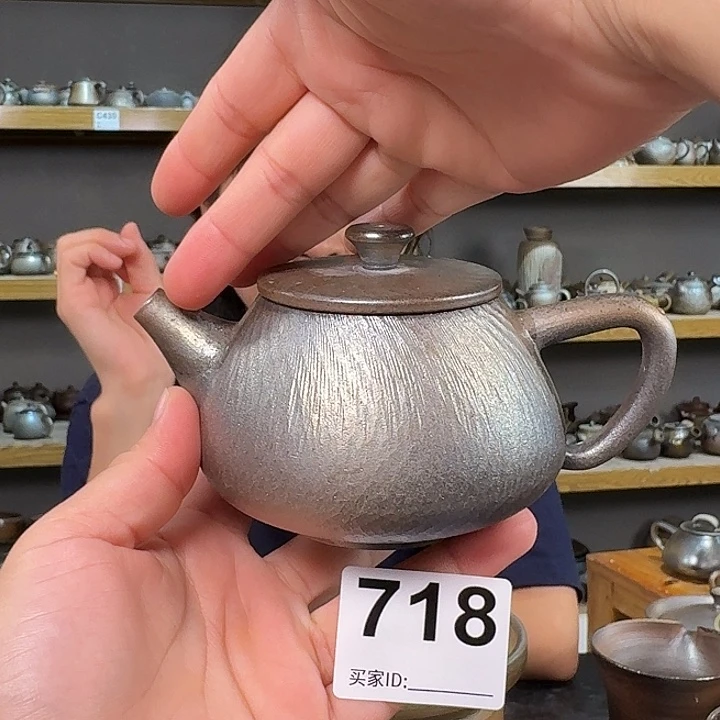 坭兴陶纯柴烧原矿泥料纯手工壶