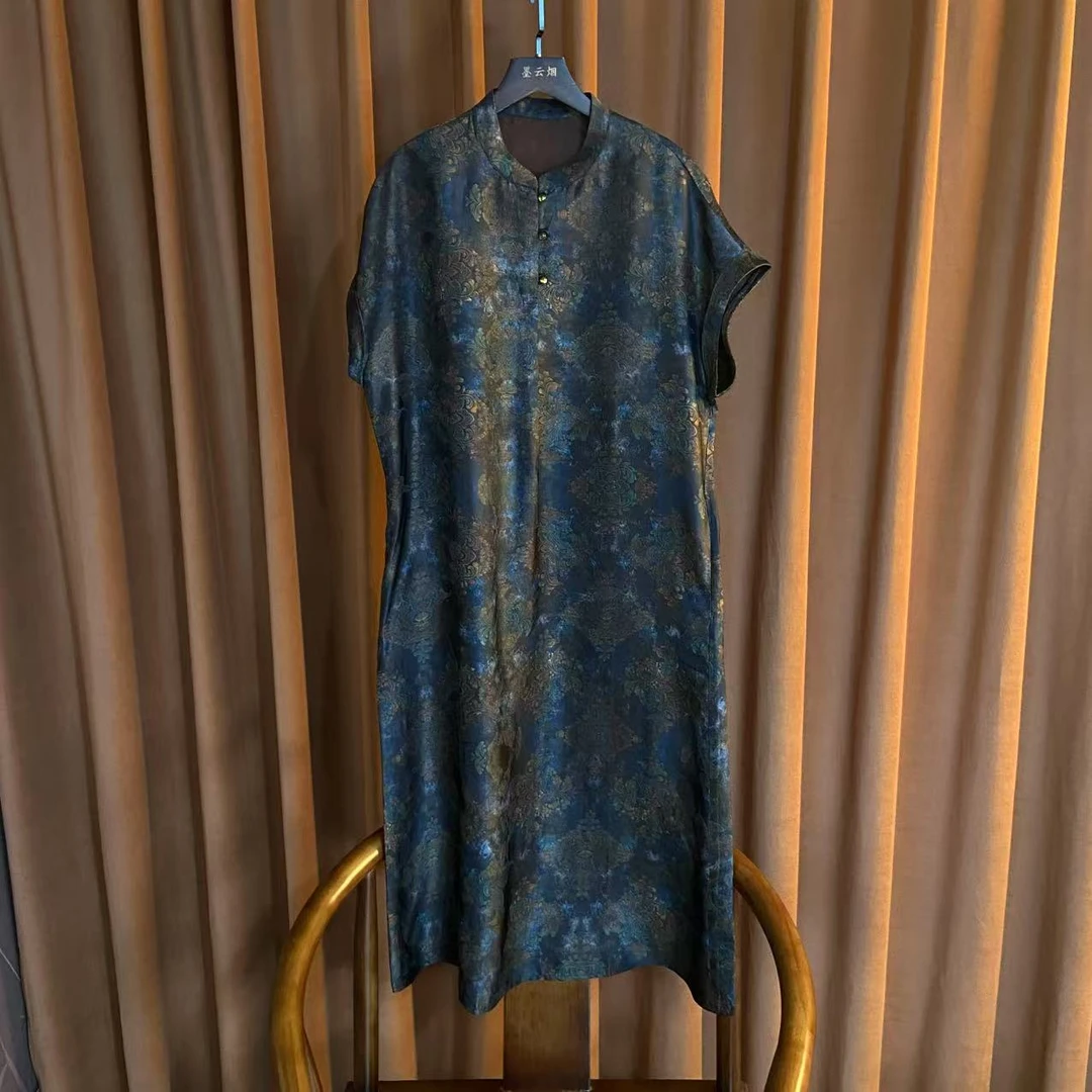 【意染】新中式夏季新款上新日常显瘦复古宽松连衣裙2025新款长裙