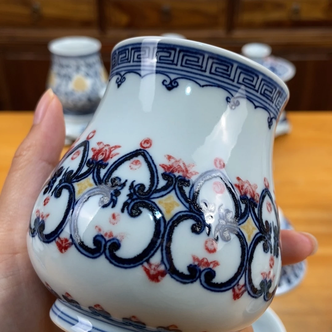 手绘现代茶具，非古董