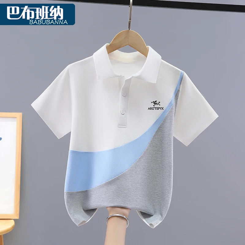 童装男童短袖t恤2025新款夏装儿童帅气上衣男大童polo衫男孩衣服