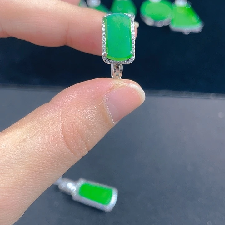 翡翠银S925镶嵌吊坠(不含链)
