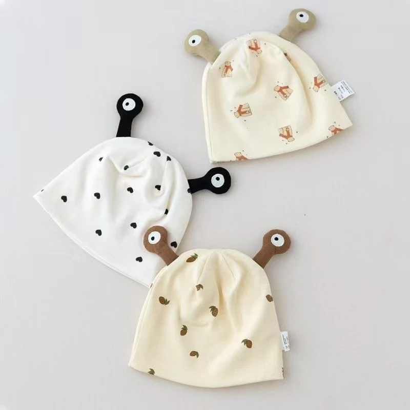 新生儿胎帽春秋夏季0到3个月婴儿护卤门帽宝宝套头帽单层薄款帽子