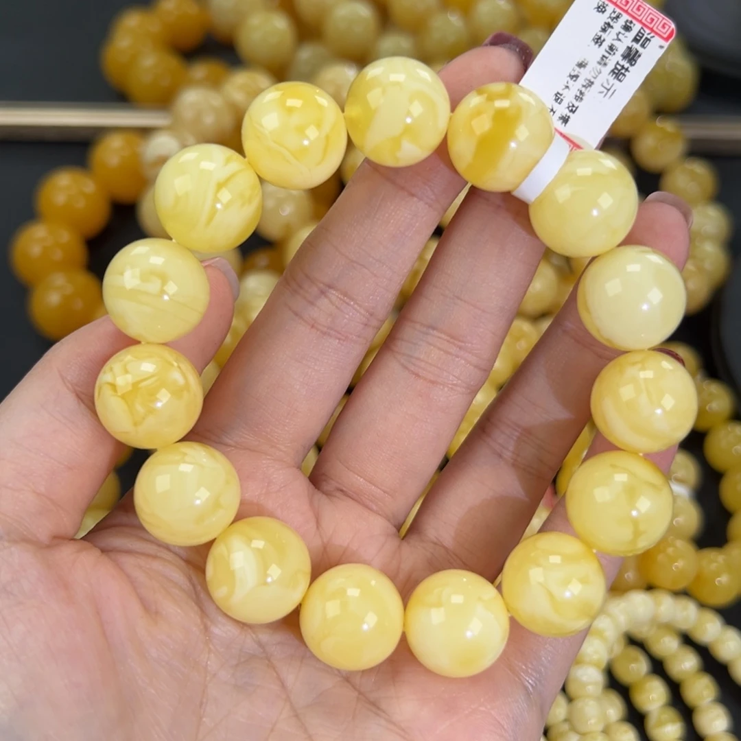 琥珀未镶嵌手链30.7白蜡妖花