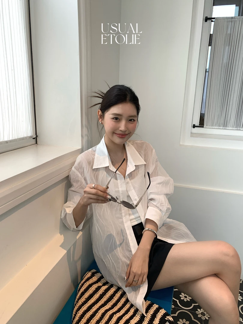 7292#巨巨巨舒适的水波纹压褶衬衫！怎么穿都不会腻的