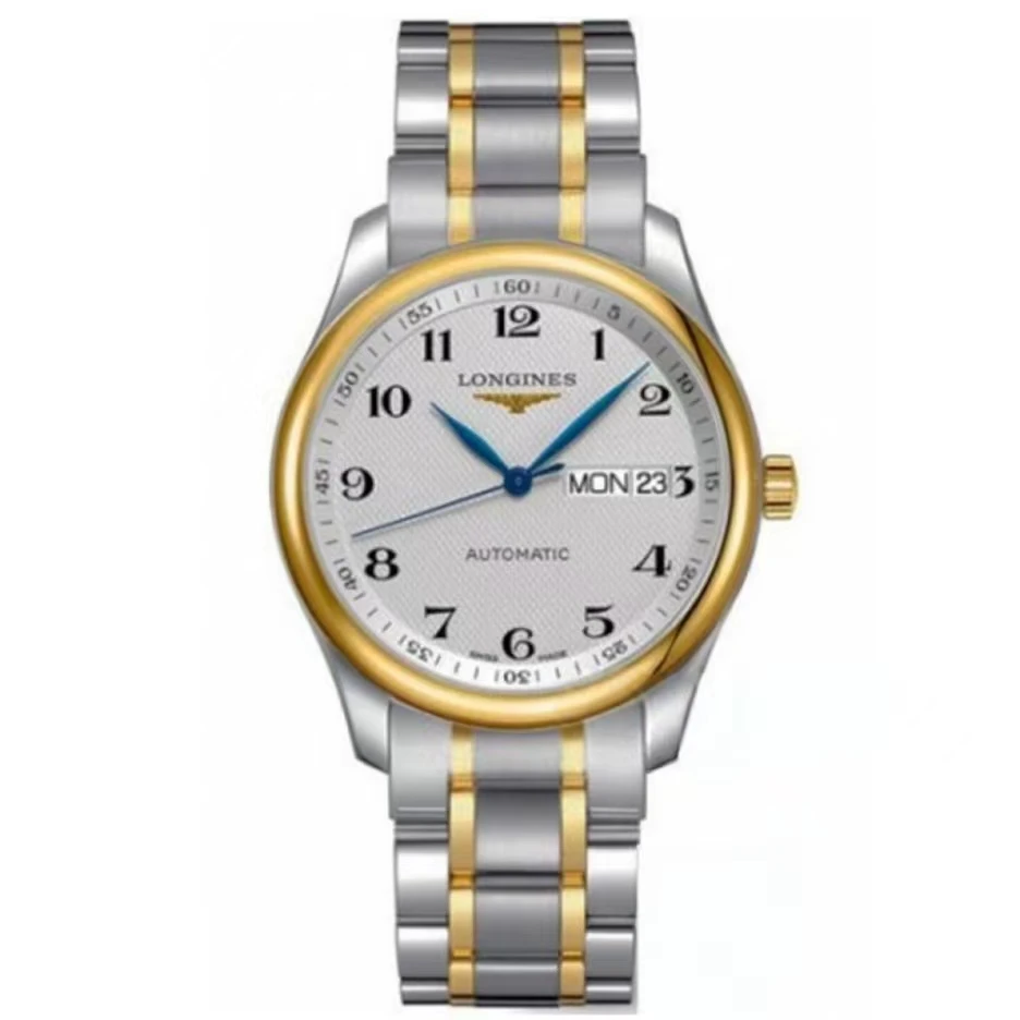 99新 Longines/浪琴 单表名匠男表/38.5表径/自动机械/双日历k金
