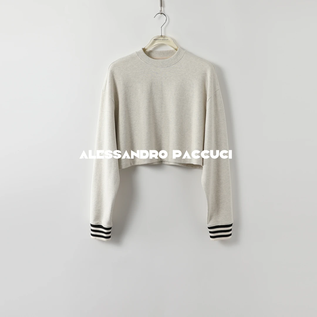 【孤品不退换】洛哥24330X柔软亲肤高支棉 久穿不变形显高落肩卫衣