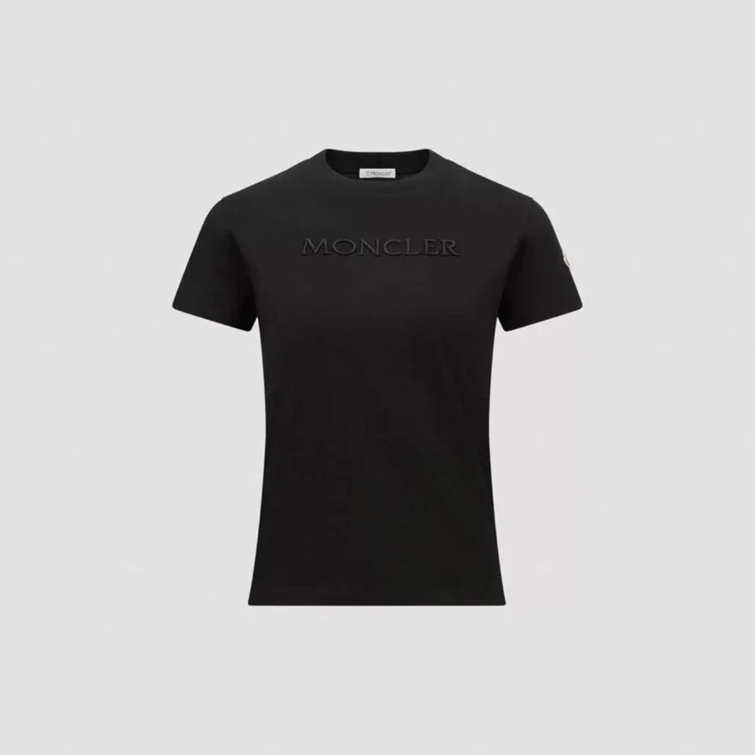 未使用 MONCLER 盟可睐春夏新品 女士刺绣同色系标识棉质T恤