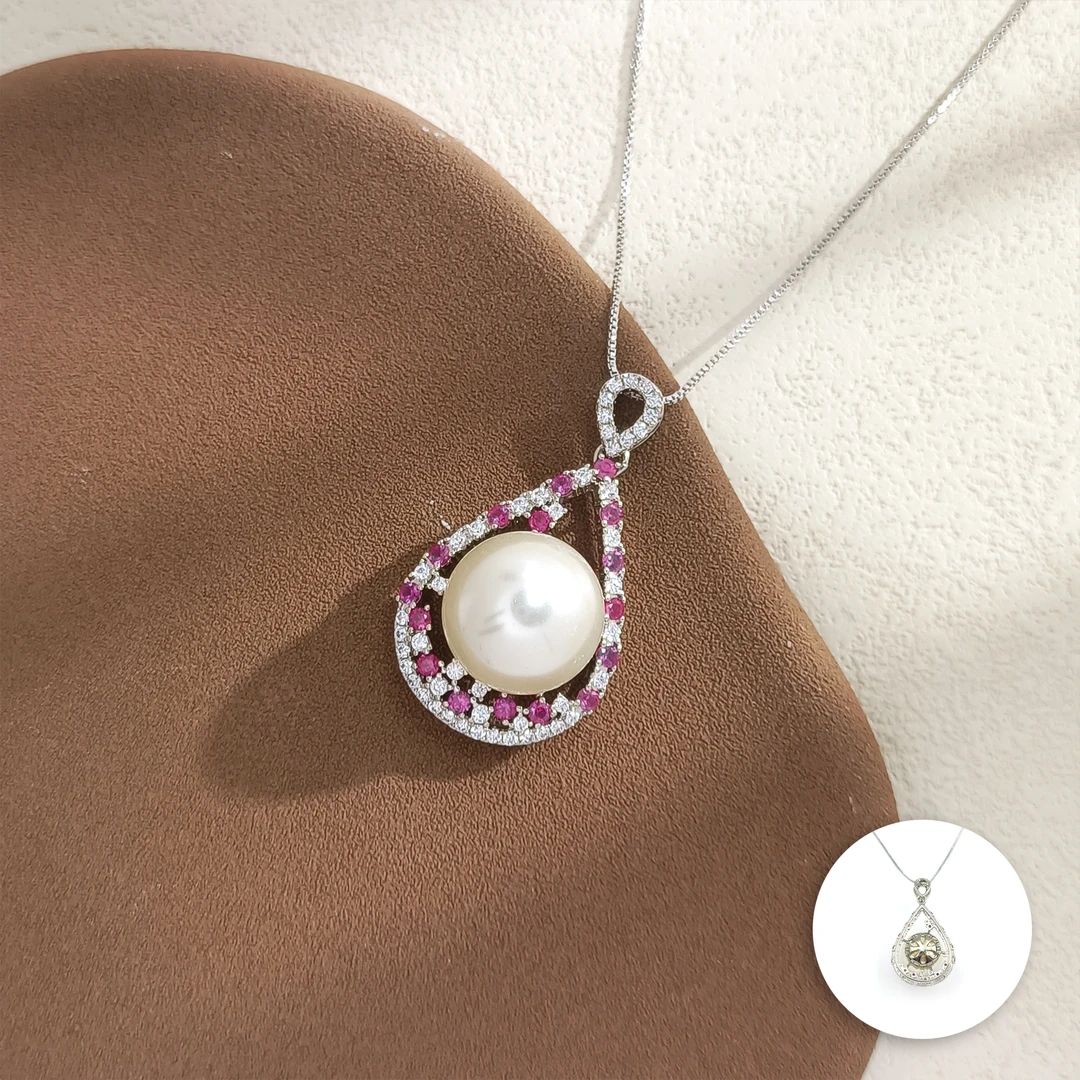 铜合金项链 WHSM-006700【绯滴珠韵】项链气质小众百搭