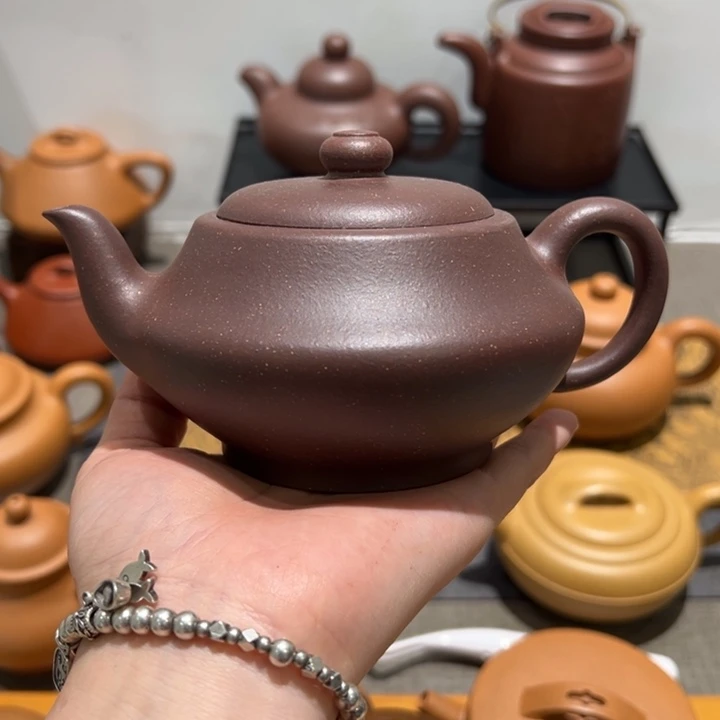 爱***！茶壶紫砂宜兴紫砂壶紫玉金砂