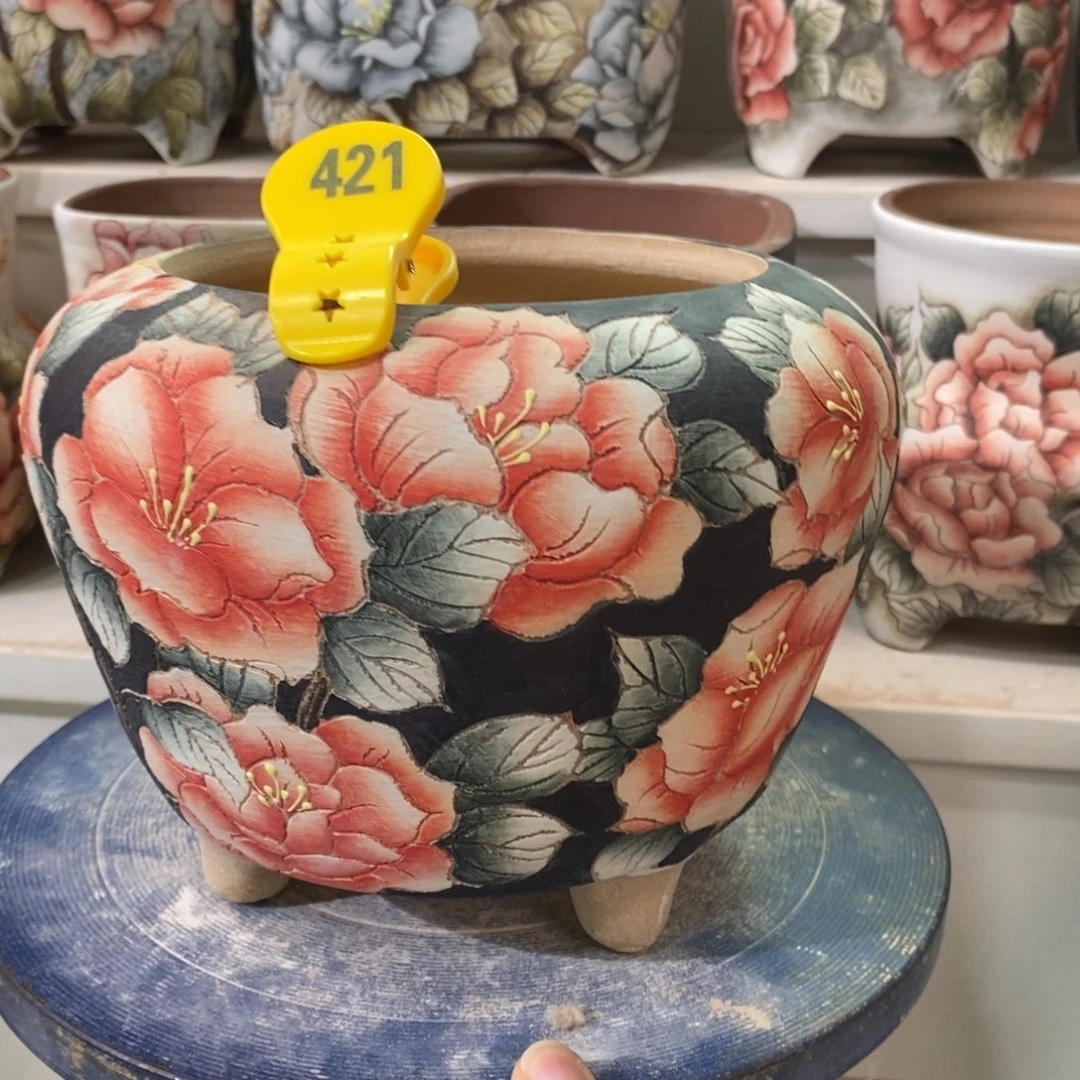 紫砂花盆水晶花盆421