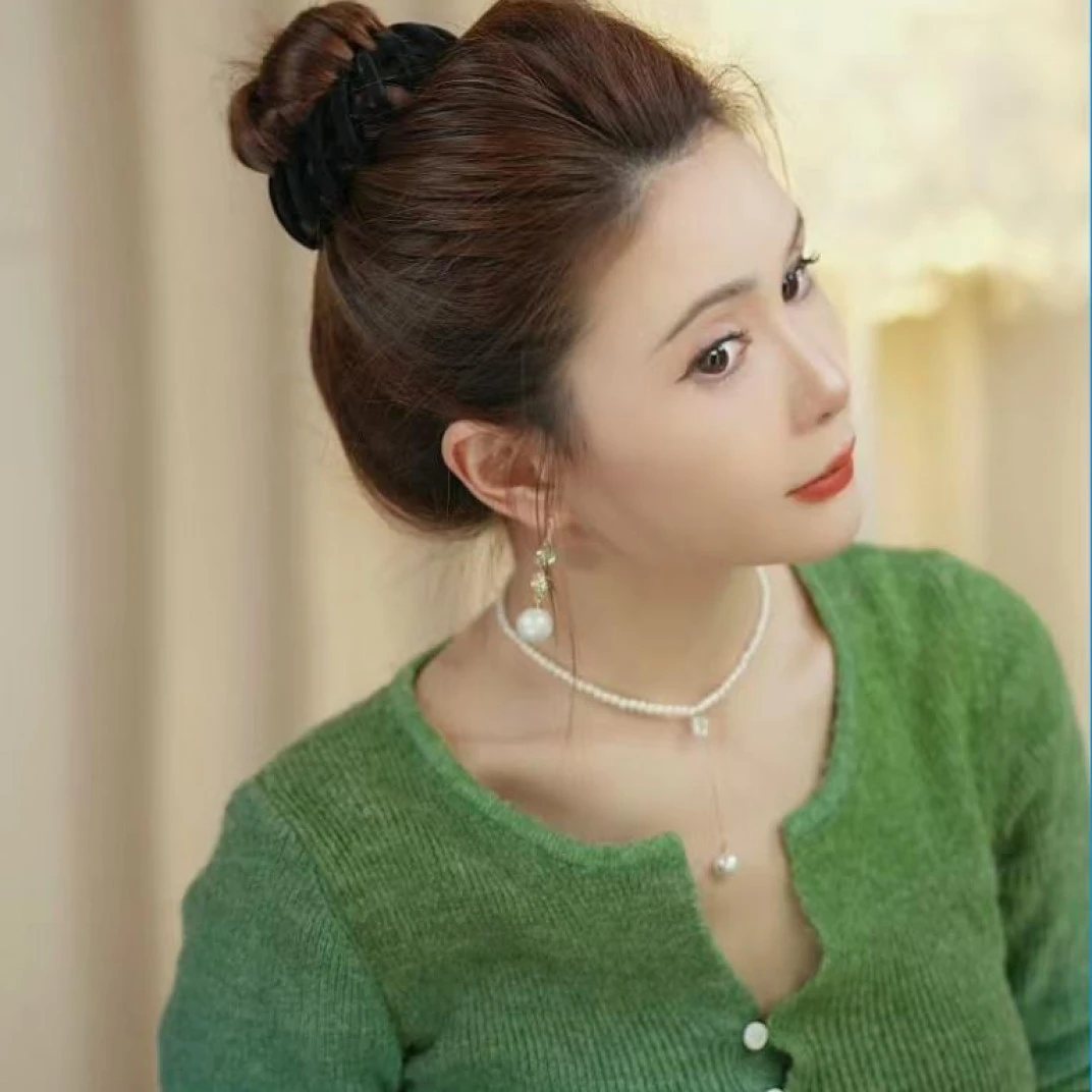 天鹅绒伸缩盘发神器