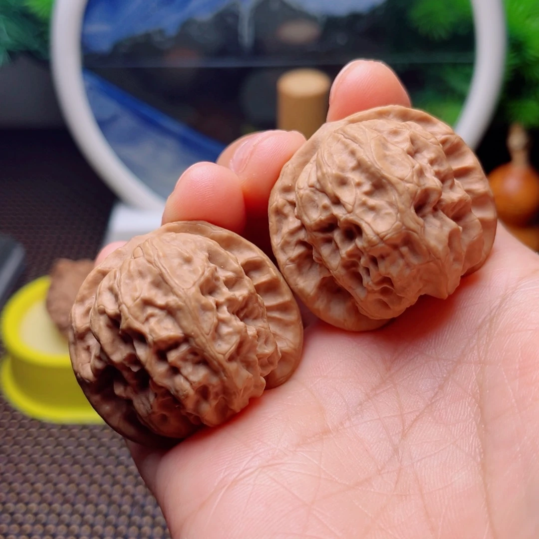 文玩核桃把件野狼40