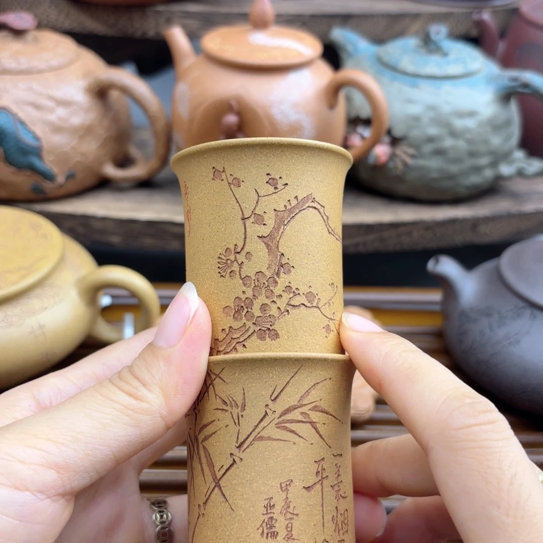 茶壶紫砂梅竹闻香杯60c c