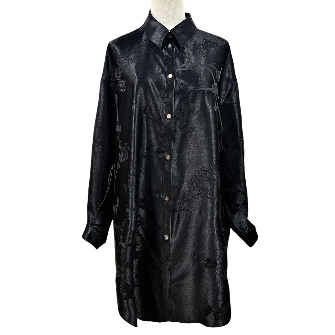 【禧禧家定制】香云纱黑胶王大皮子衬衣J23177-19