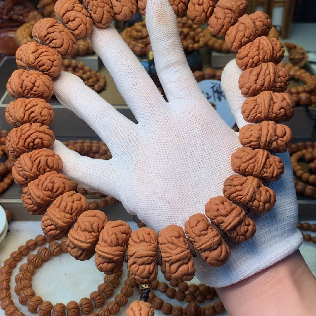 江***江手串桃核秦岭龙纹