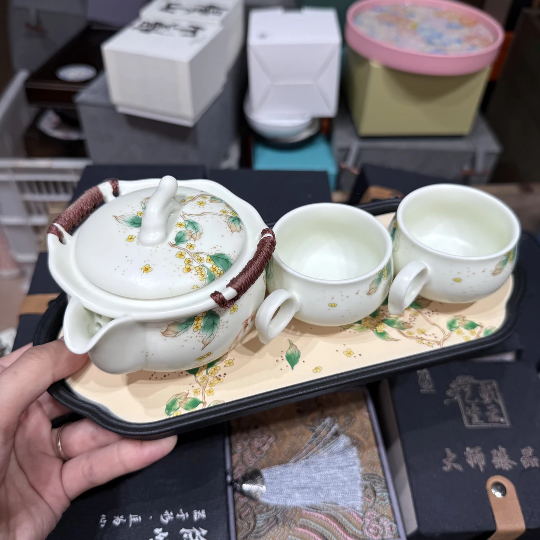 【闪购商品】@@桂花猫咪一壶俩杯MC043