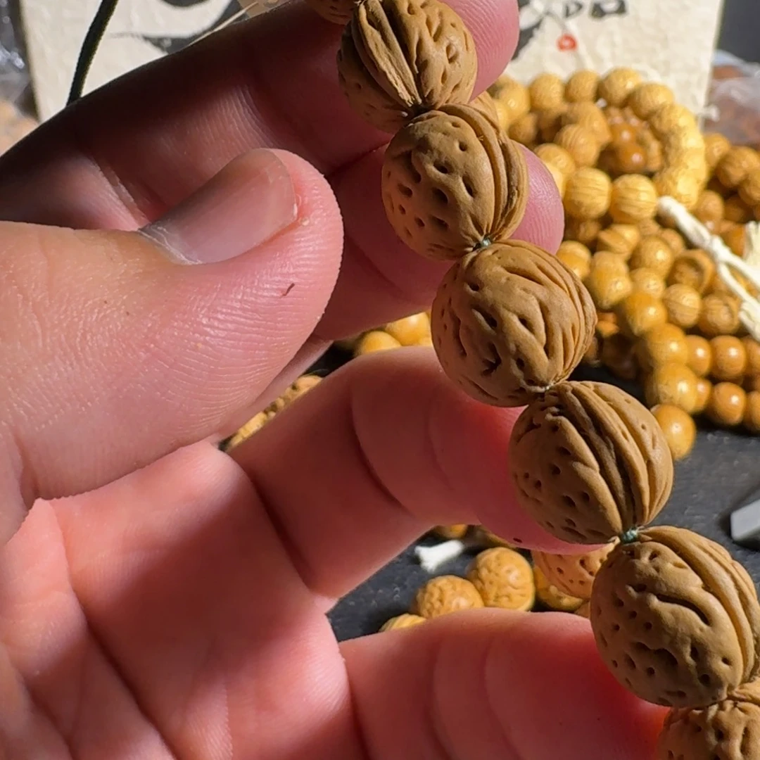 桃核手串盘锦小金豆