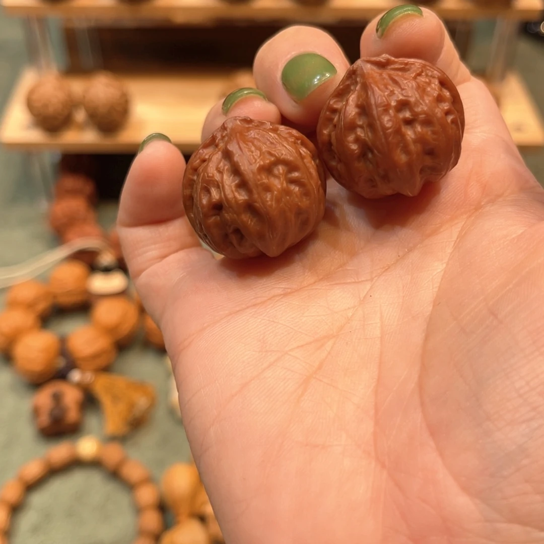 把件文玩核桃火焰小八棱