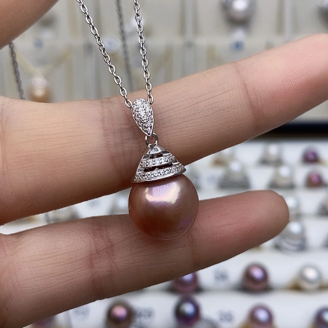 淡水珍珠颈饰银S925镶嵌