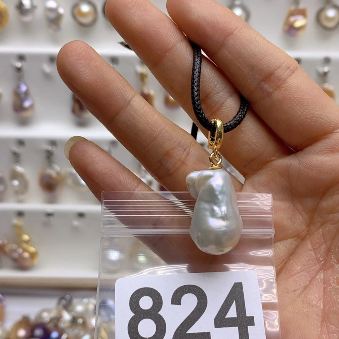 淡水珍珠颈饰银S925镶嵌824