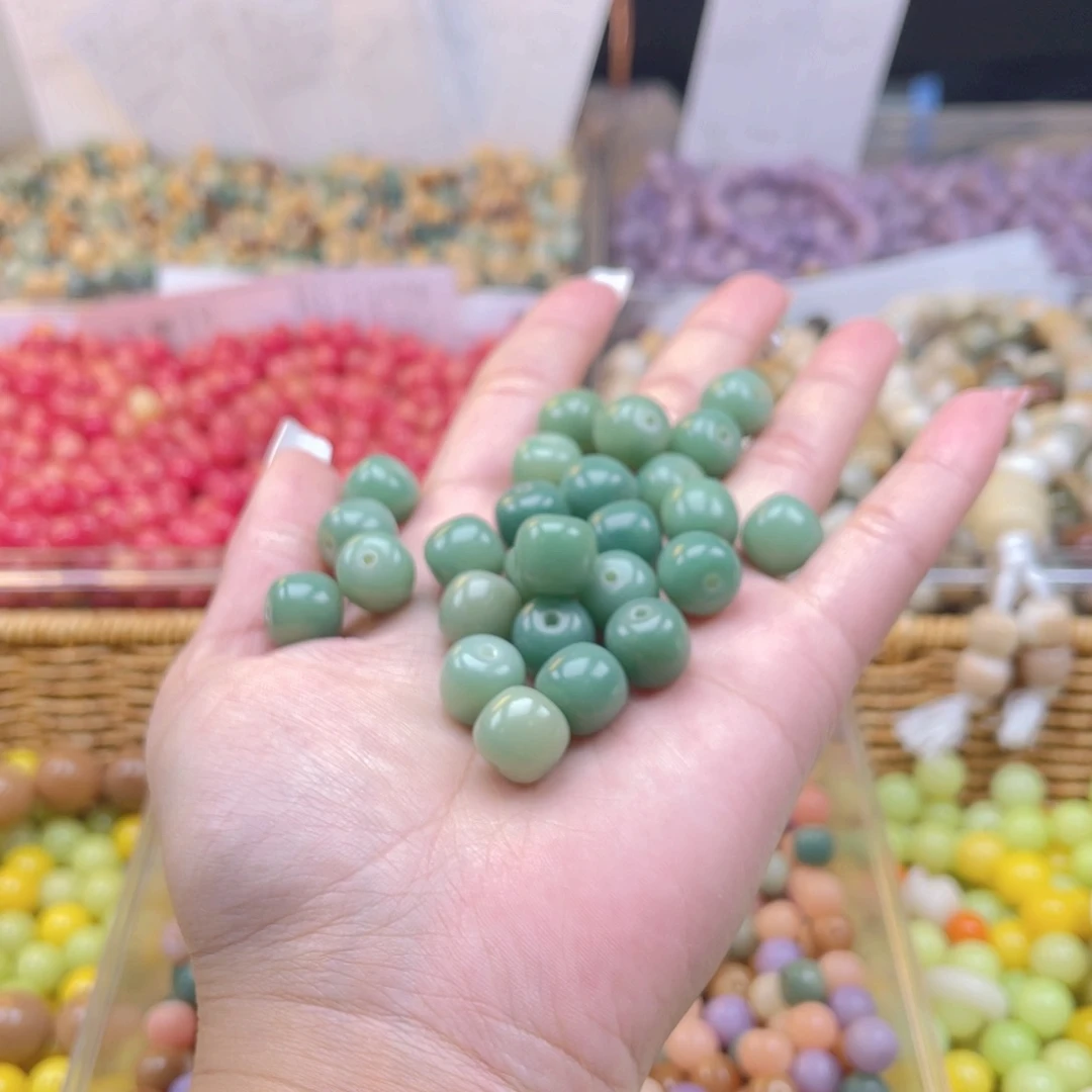 白玉菩提吊坠q11.75mm110颗 绿