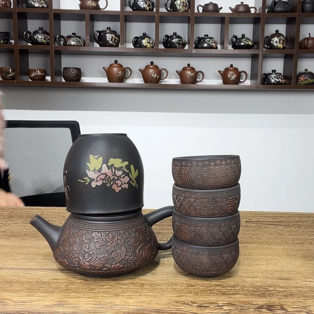 用***〗一壶四杯一主紫陶