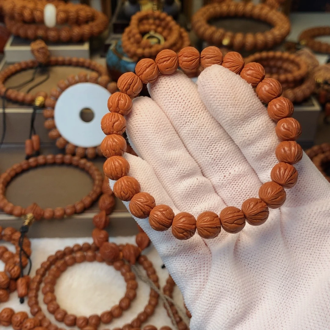 平***福桃核手串秦岭龙纹