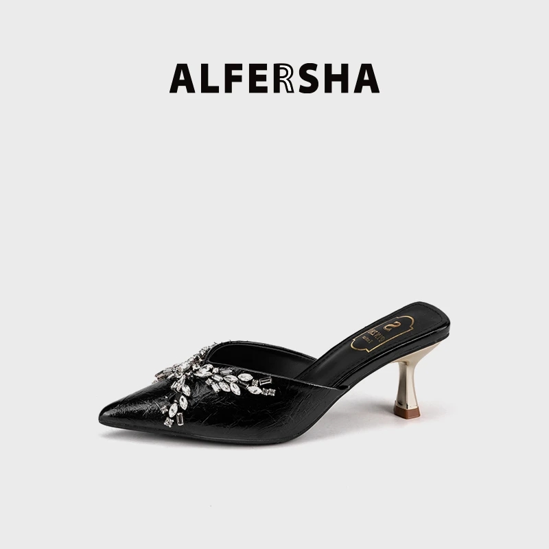 ALFERSHA/阿芙莎阿芙莎手工鞋66588夏季新款迷你包头拖B