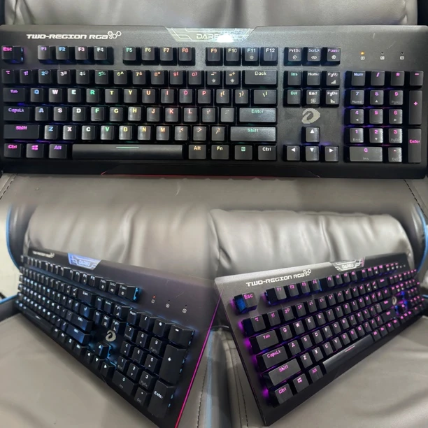 8新  达尔优CK566机械键盘RGB灯光红外轴黑色游戏电竞网吧同款