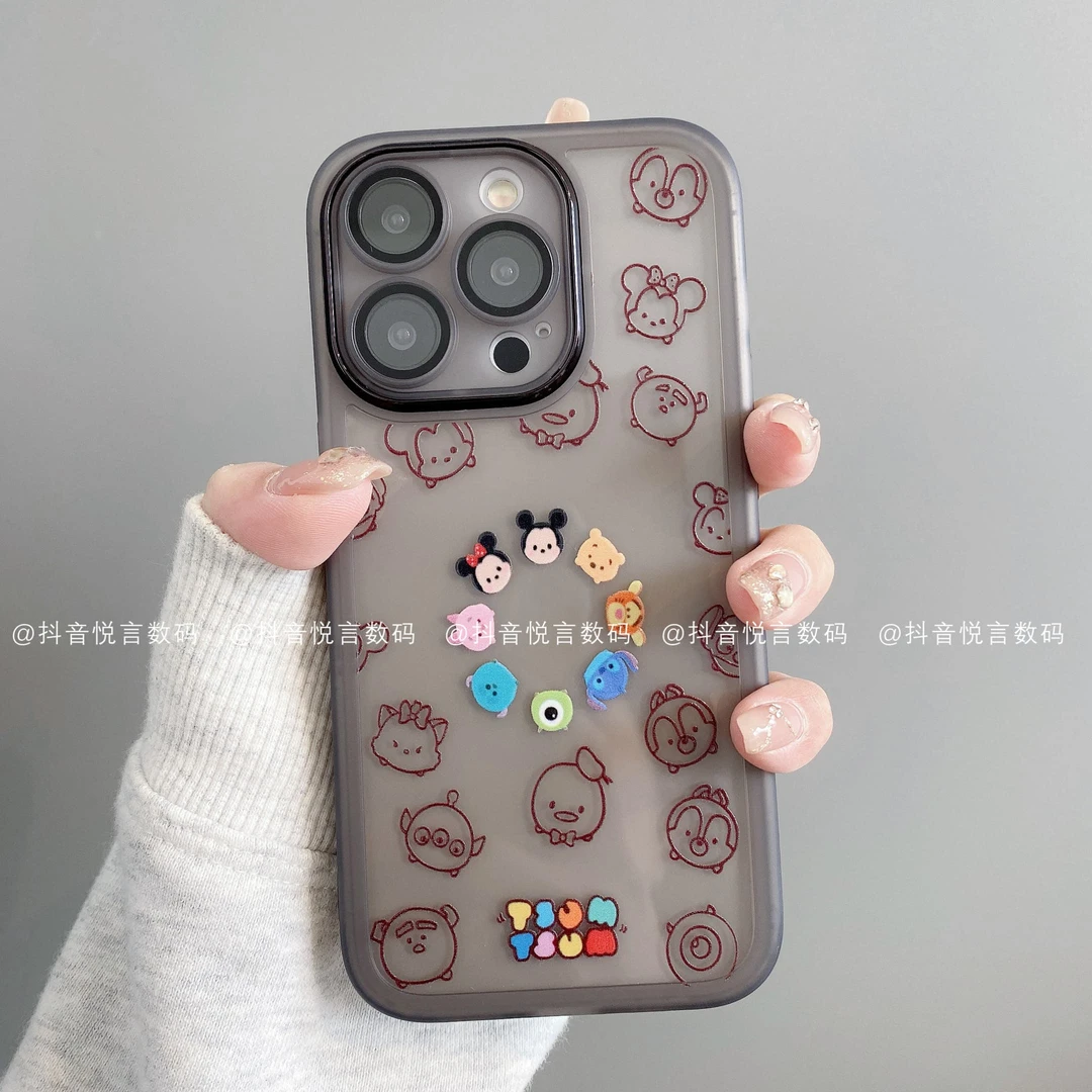 金属镜框适用iphone16promax苹果15/14/13华为小米手机壳卡通松松