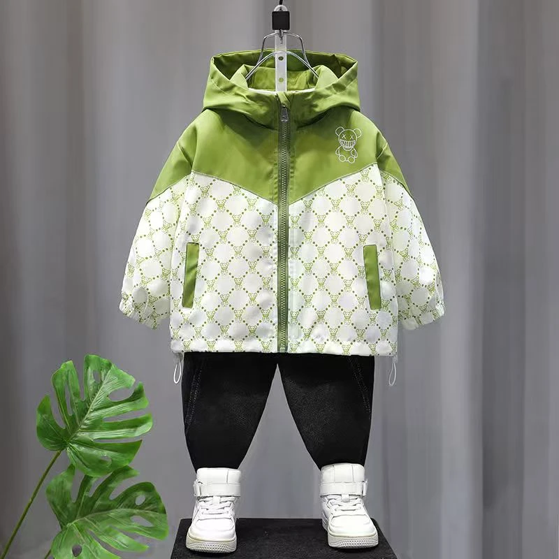 【爆款热推】儿男童春秋款外套新款中小儿童拼色韩版儿童帅气上衣