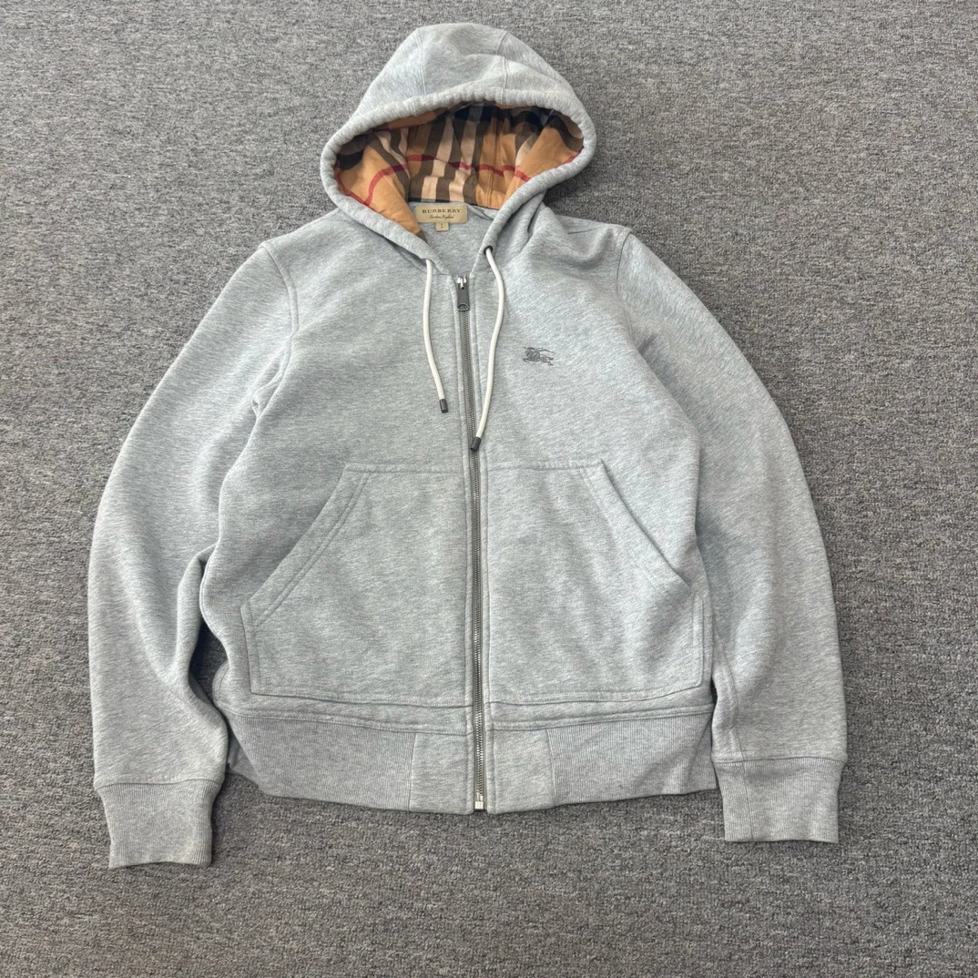 99新 BURBERRY/博柏利  博柏利 战马刺绣logo 拉链帽衫 S码