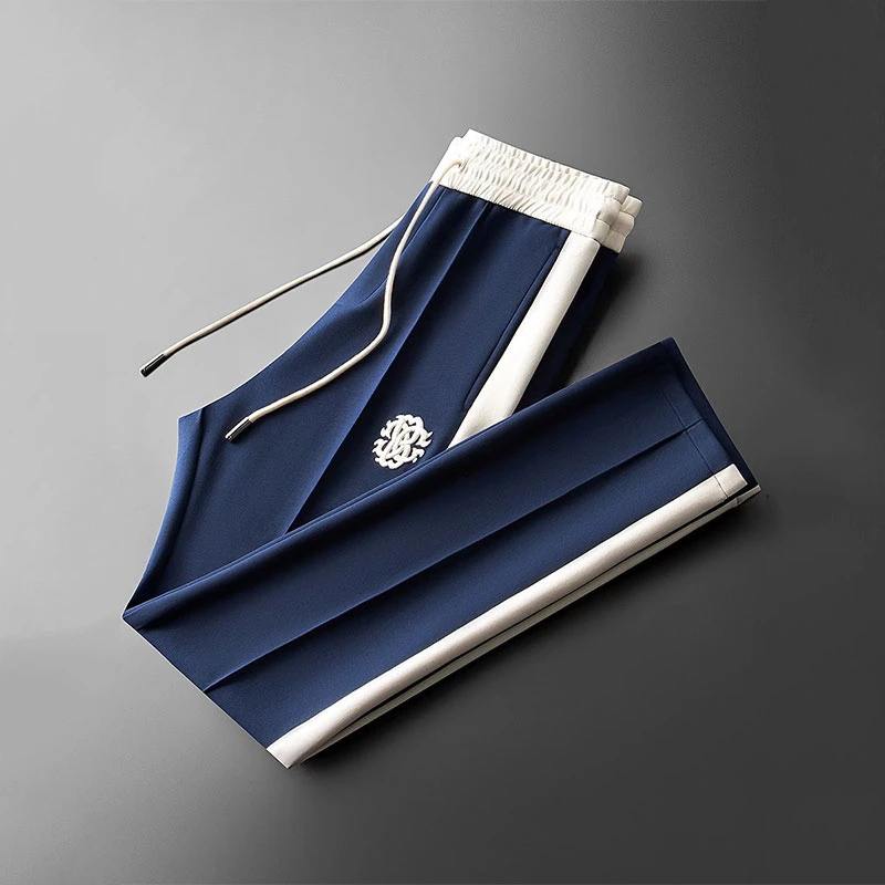 JOZDICE/纪治迪哲运动裤男士春夏撞色太空棉舒适时尚休闲运动裤