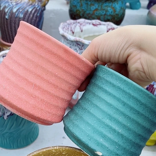 多肉绿植陶瓷花盆9.9包邮，有空